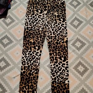 No Boundaries Kids Animal Print Leggings - Black and Brown